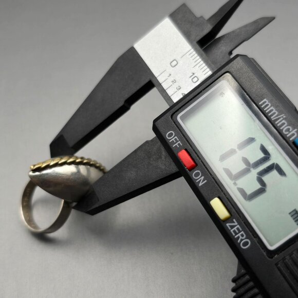 VTG Taxco Sterling Silver Marquise Dome Ring Size 6 TM-156 Rope Accent 8.04g - Picture 13 of 14